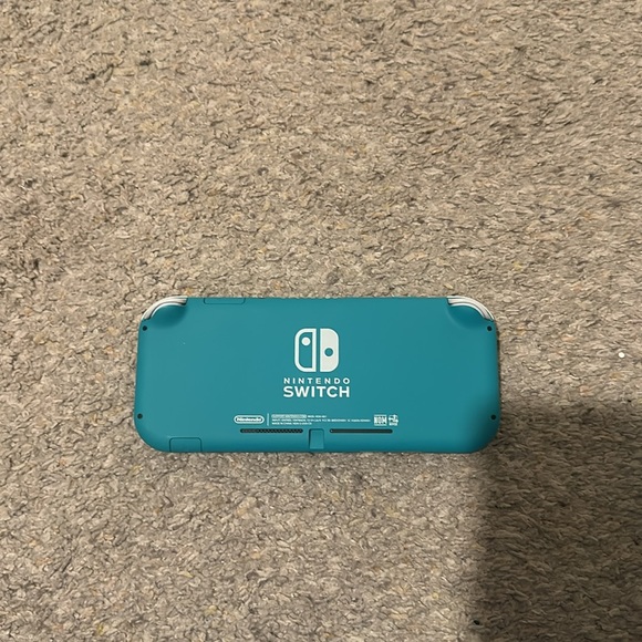 Teal Nintendo Switch Lite with matching Nintendo Animal Crossing Carrying Case - Picture 4 of 7